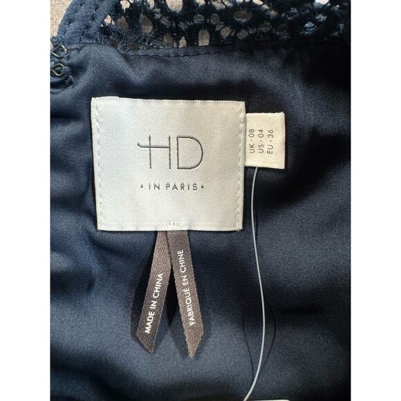 Anthropologie HD in Paris Tank Top Size 4 Yana Jacquard Metallic Peplum NEW NWT - Picture 3 of 16